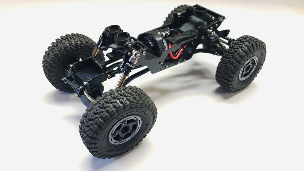 Maleonn 2Pcs Carbon Fiber Frame Rails For Axial SCX24 AXI90081 1/24 RC Crawler – Upgraded Chassis Parts