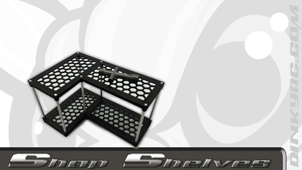 Scale Shop Shelves "2-Stack" Corner A